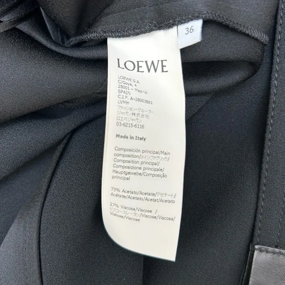 LOEWE asymmetric wrap dress. Size 36. Black - Picture 7 of 10